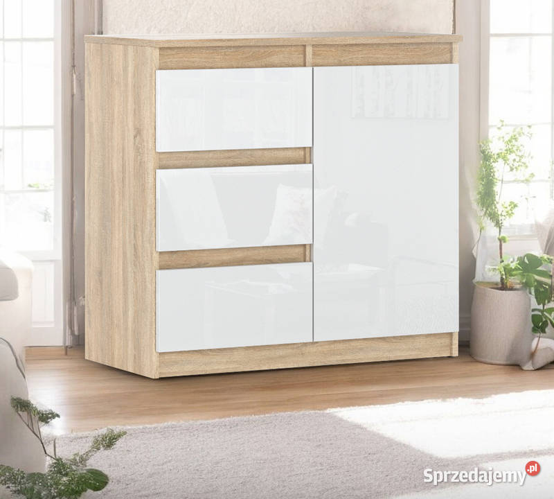 Komoda Nowoczesna 3 Szuflady Agnes 80 Sypialnia