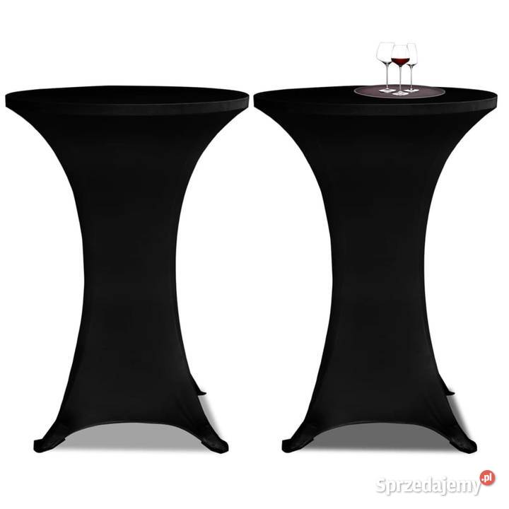vidaXL Pokrowce na stół barowy 60 czarne Warszawa
