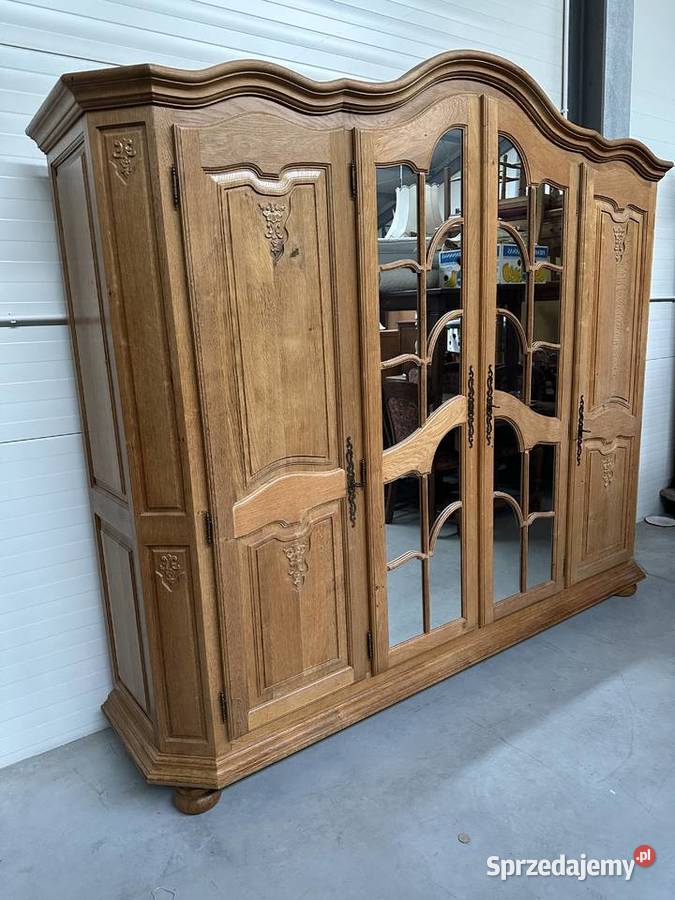 Ładna masywna dębowa sypialnia łóżko 150 szafki wielkopolskie Sławoszewek