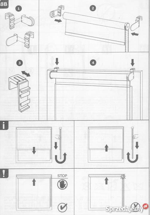 Zaciemniające 140 x 170 rolety nowe szare w