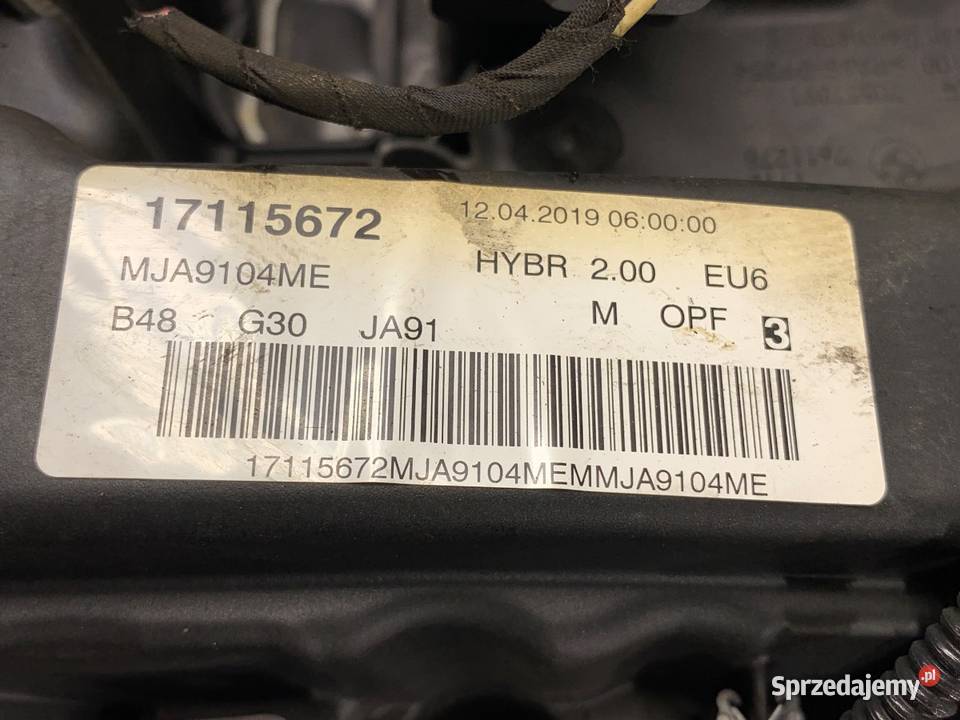 SILNIK BMW 20 184 B48 G30 osobowe Części samochodowe
