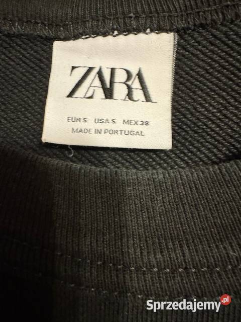 Bluza męska Zara S czarna z bawełny 100 casual Częstochowa