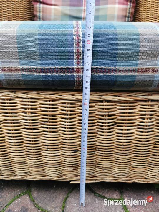 Piękny Fotel Klubowy Jasny Ratan Łódź