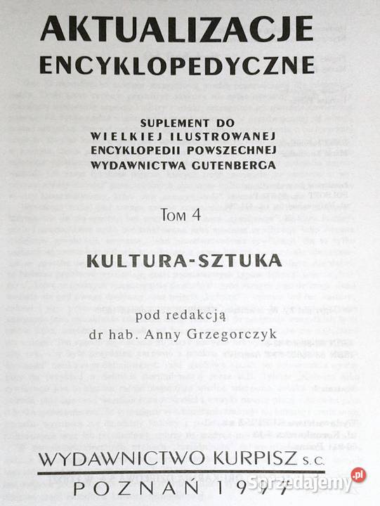 Aktualizacje Encyklopedyczne Kulturasztuka Tom 4 Chełm