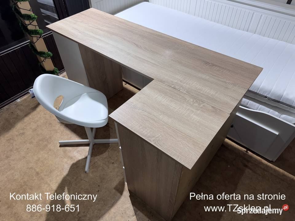 Biurko Narożne 155 Dąb Sonoma krzesło biurkowe śląskie Rybnik sprzedam