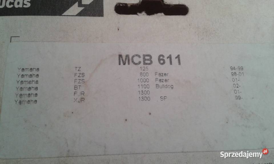 klocki hamulcowe TRW LUCAS MCB611 do YAMAHA Kamocin