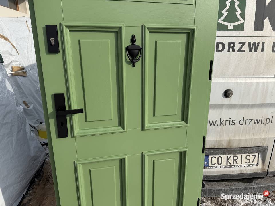 Drzwi zewnętrzne drewniane RĘKI Angielskie Zielona Góra