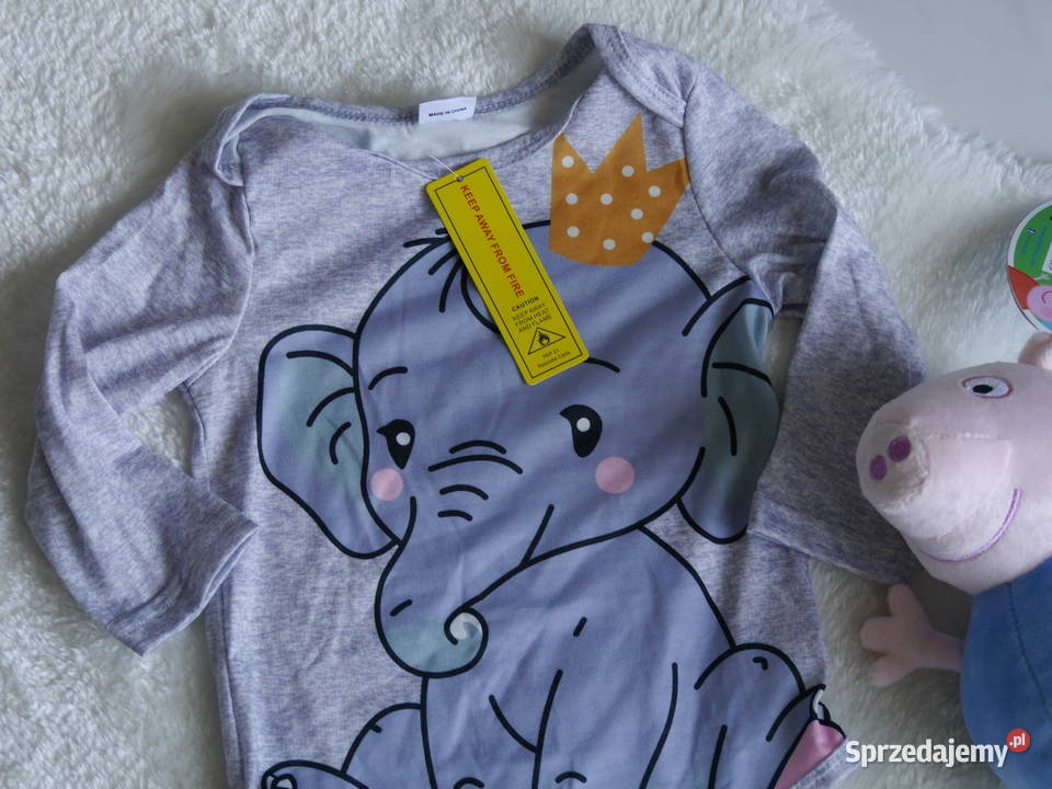 Śliczne body słonik nowe 74 86 Wrocław