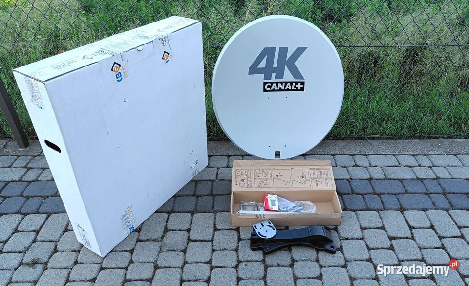 ANTENA satelitarna Canal+ 4K z konwerterem Corab + Uchwyt do ściany
