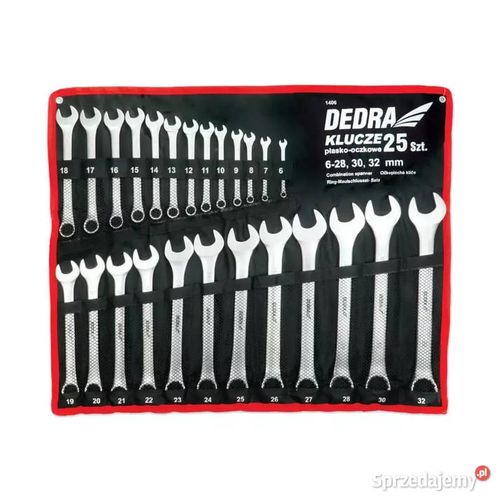 ZESTAW KLUCZY PŁASKOOCZKOWYCH DEDRA 1406 25 CRV Opalenica