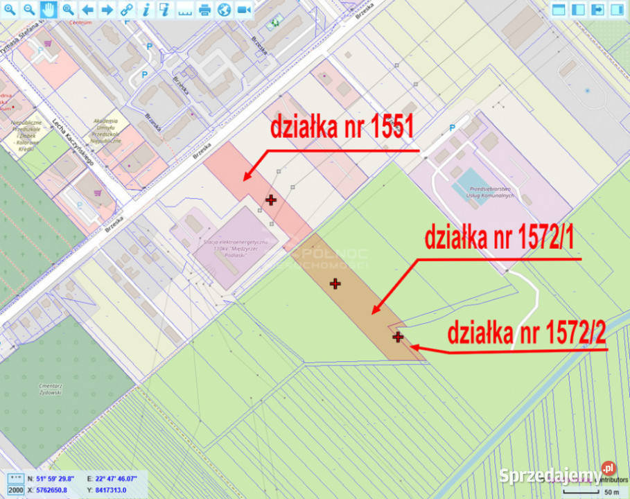 Działki przemysłowe Międzyrzec Podlaski 50m