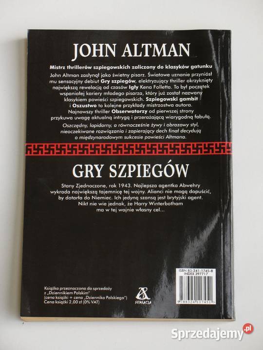Gry szpiegów John Altman Kraków sprzedam