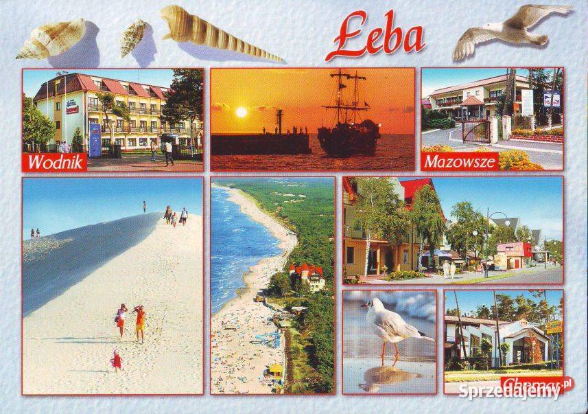 Kart Poczt Łeba widoki 2000 Gliwice