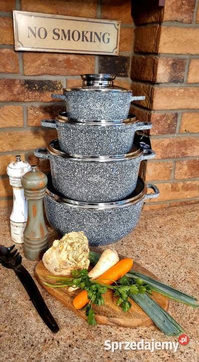 Garnki marmur 4 Łódź sprzedam