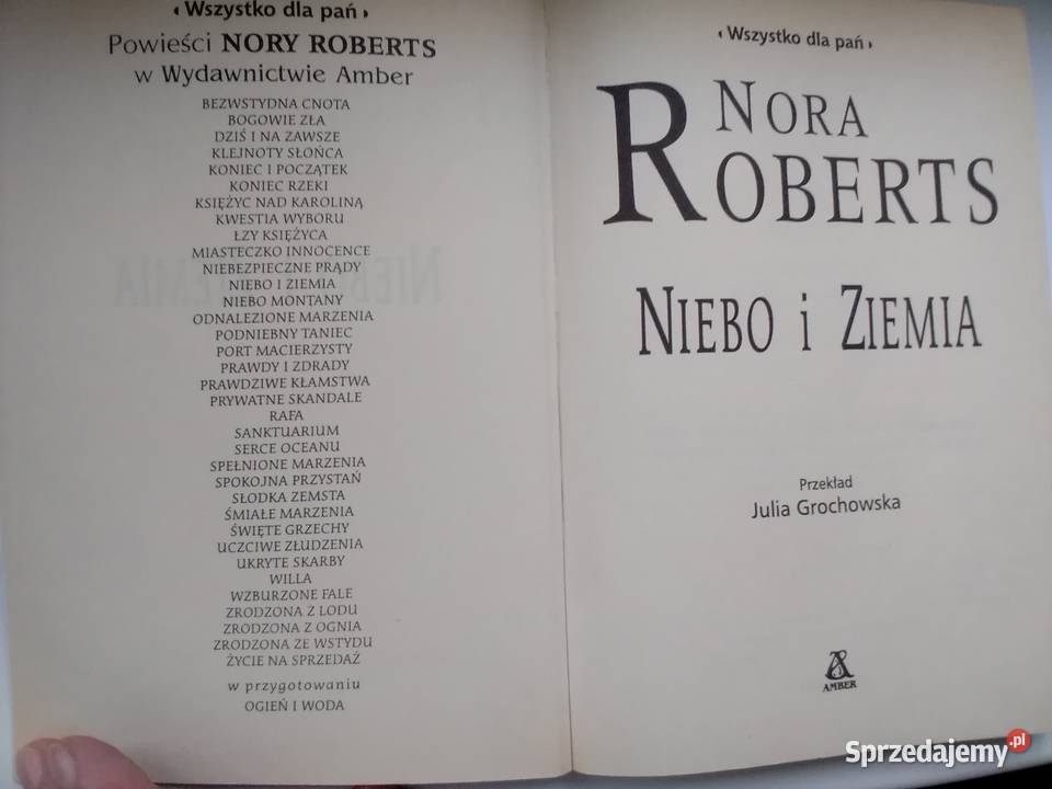 Nora Roberts Niebo i Ziemia ISBN 837245888X Łódź
