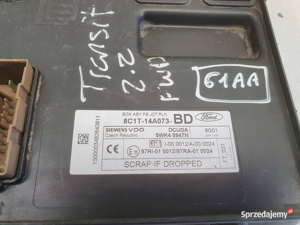 Ford Transit Mk7 SKRZYNKA BEZPIECZNIKÓW Moduł Rudka