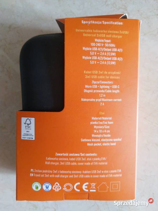 NAJTANIEJ Zestaw Podróżny Telefon Tablet itp Zabrze