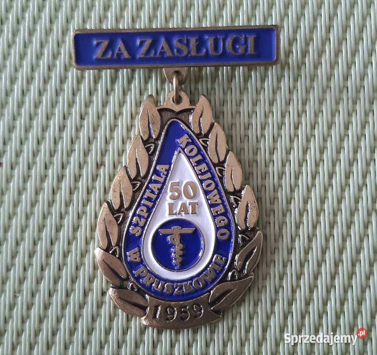 Medal odznaka 50 lat Szpitala Kolejowego w Pruszków