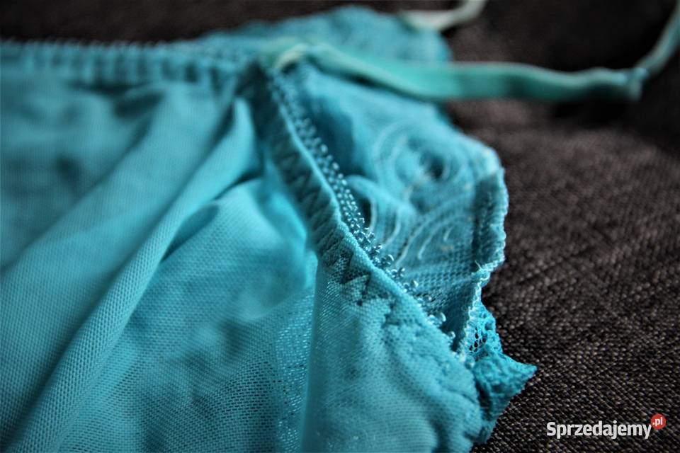 NOWA turkusowy komplet babydoll stringi śląskie Chorzów