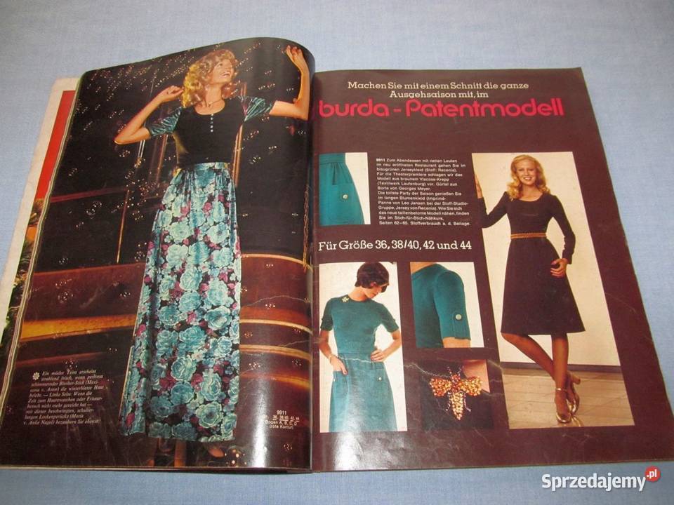Burda Moden 111971 magazyn mody wykroje Vintage Skępe