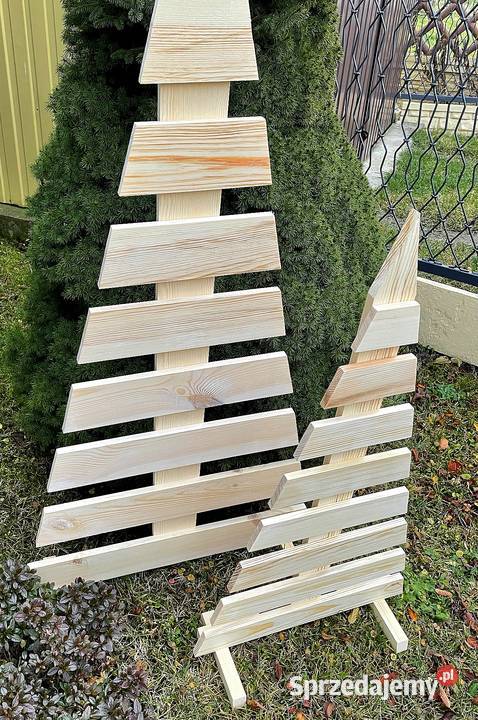 Świąteczna choinka drewniana choinka trókąt Radków