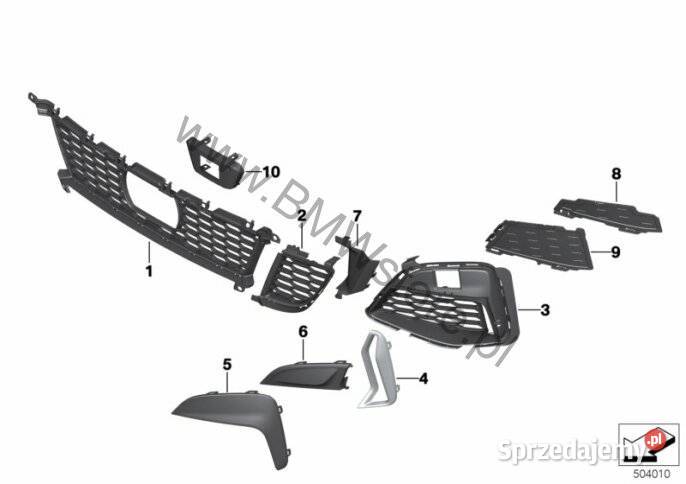 Listwy zderzaka przedniego BMW G20 G21 M340i Turek