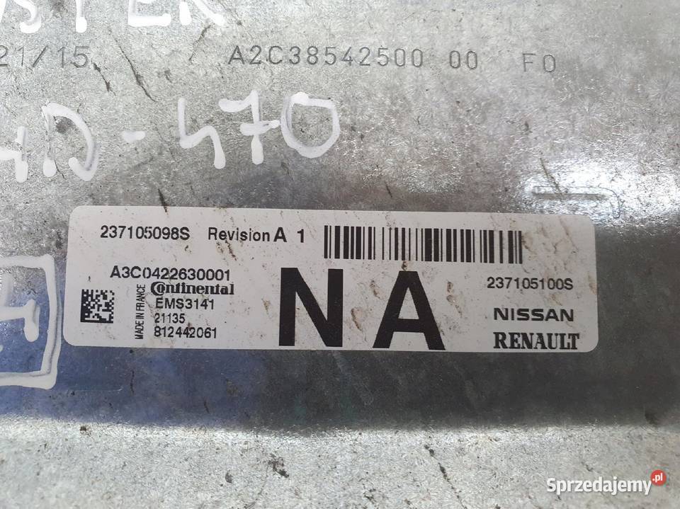 Dacia Duster II 10 TCe STEROWNIK SILNIKA Układ elektryczny, zapłon