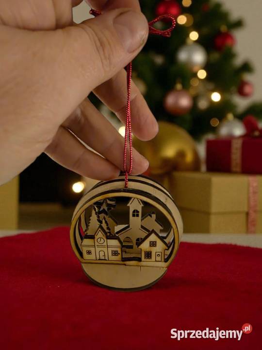 Bombka trójwymiarowa mini wioska wielkopolskie Dominowo