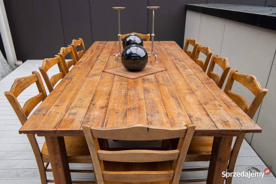 Duzy stół krzesła Australii lite drewno sprzedam