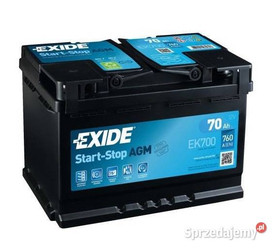 788x645x112 Akumulator EXIDE AGM STARTSTOP EK700 wielkopolskie Konin
