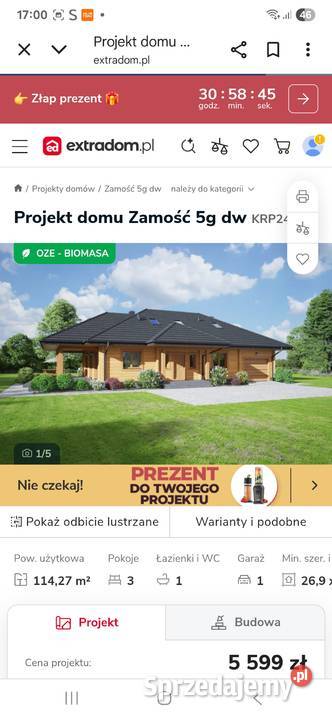 Sprzedam projekt domu