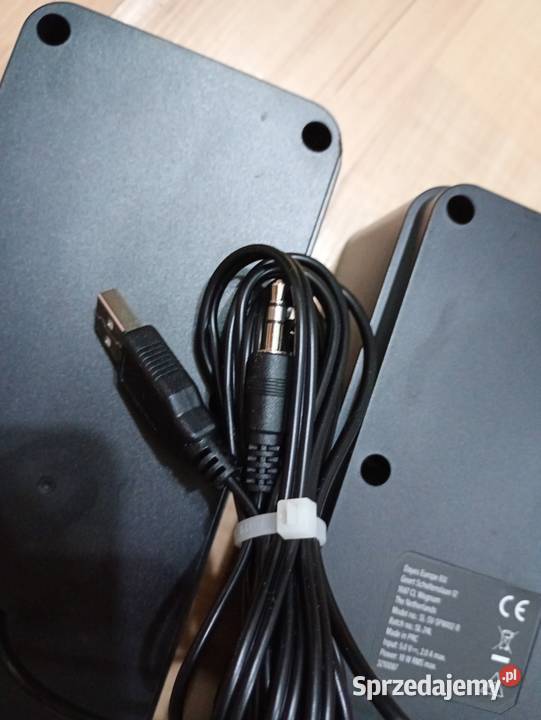 głośniki 10W mini jack USB zasilanie czarne 2 Szczecin