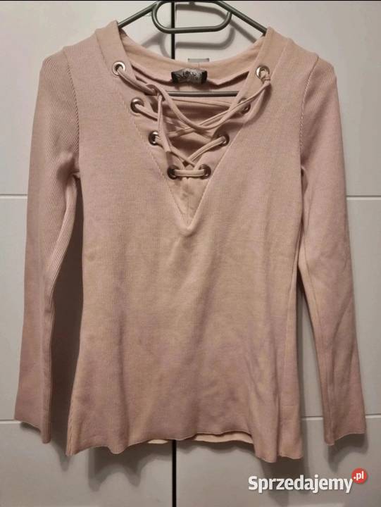 Prążkowana bluzka z długim rękawem Busko-Zdrój sprzedam