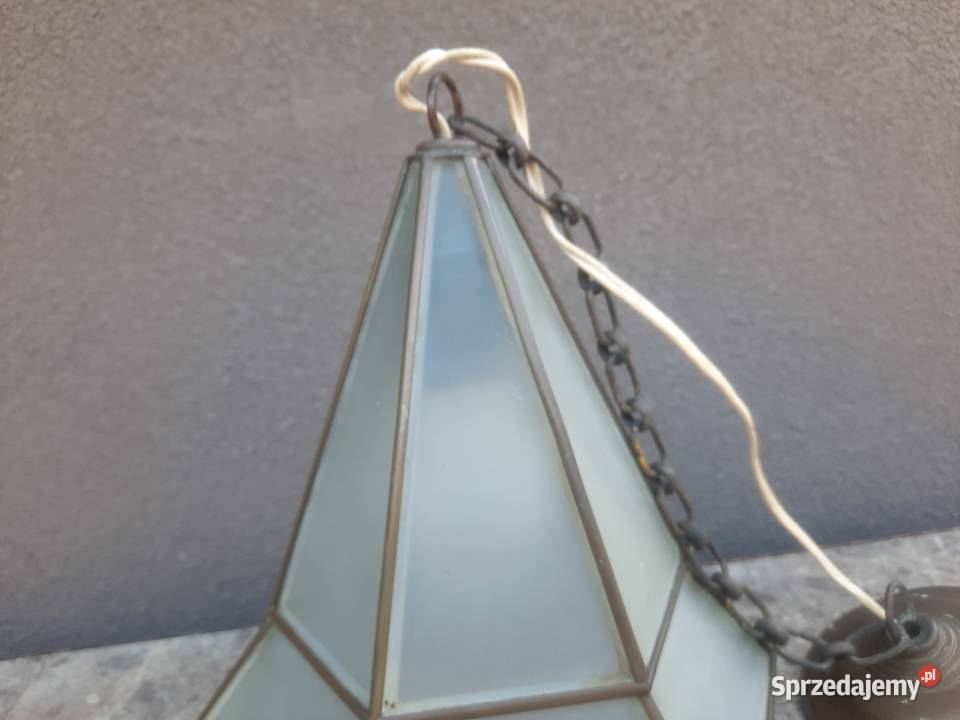 10 Stara lampa sufitowa witrażowa żyrandol pomorskie Tczew sprzedam