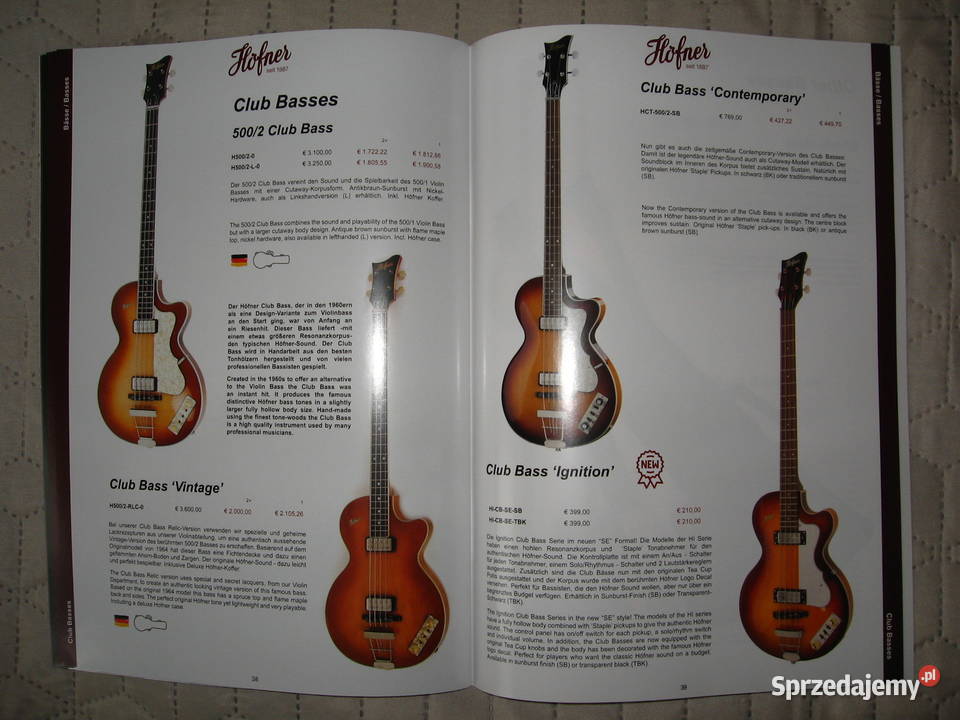 Hofner 2021 Confidental guitar catalog katalog Kępice
