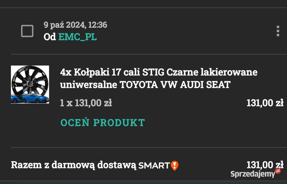 Kołpaki STIG 17 Czarne Uniwersalne Opony i felgi Bełchatów