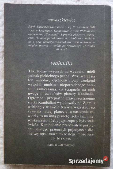 Wahadło Jacek Sawaszkiewicz Proza i poezja