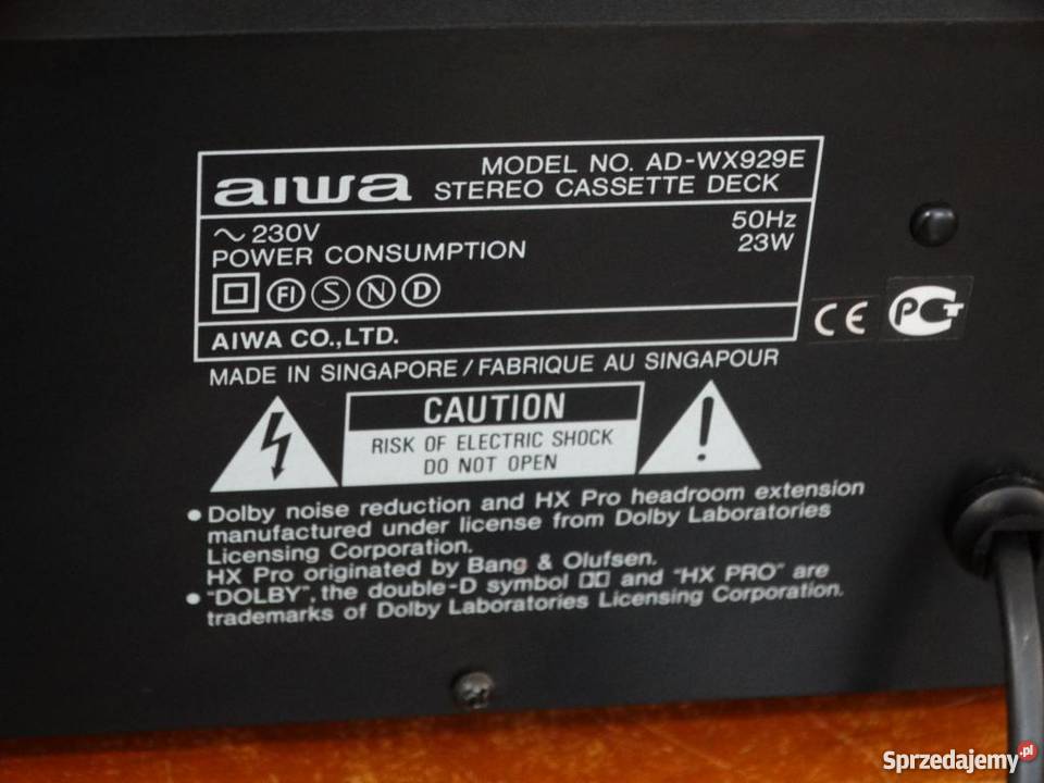 Magnetofon Aiwa ADWX929E unikat WYSYŁKA Jasło