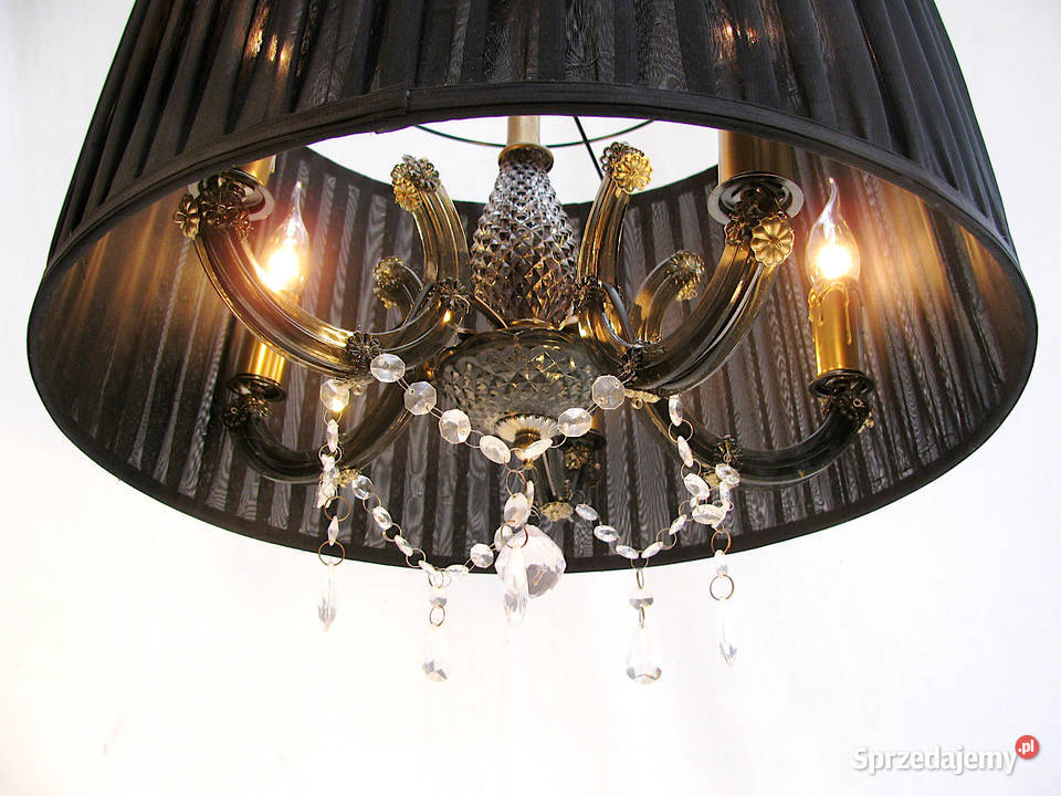 Lampa wisząca czarna kryształki II Lampy wiszące Szczecinek