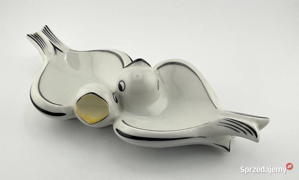 Przyprawnik dwojaczek jaskolki porcelana PRL Porcelana i szkło Kraków