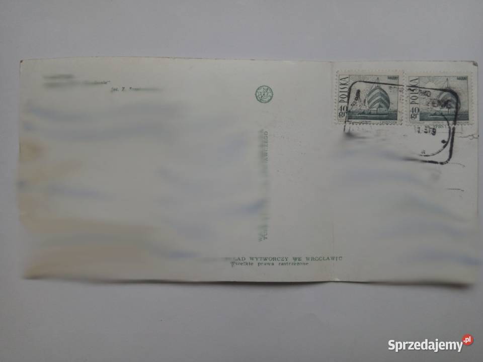 Pocztówka Karkonosze 1969r PRLu 2 Znaczki Dąbrowa Górnicza