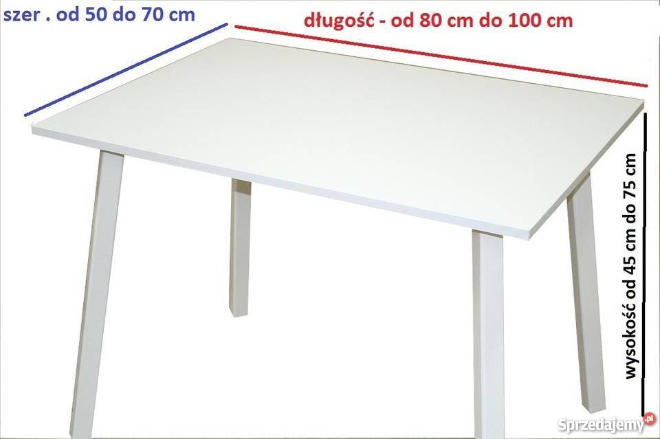 STÓŁ KUCHENNY STYL SKANDYNAWSKI STOLIK BIAŁY Tołkiny