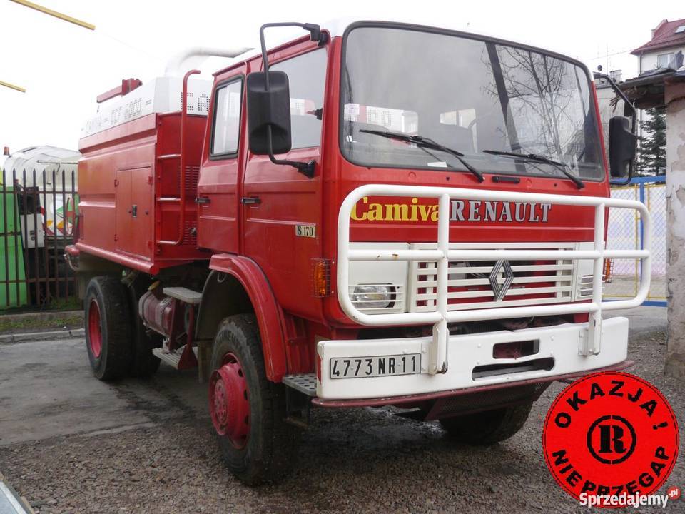 Wóz strażacki 4x4 Renault S170 rok 1991 zabud. Camiva 6000 l