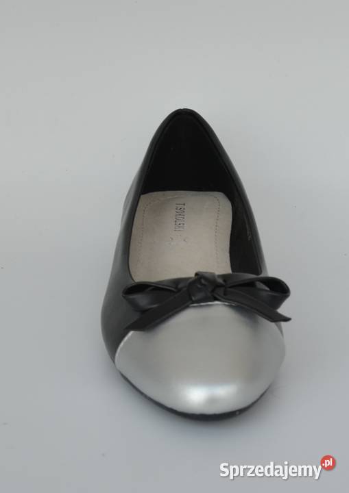 Czarne baleriny skórzana wkładka rozmiar 38 202 Żyrardów sprzedam