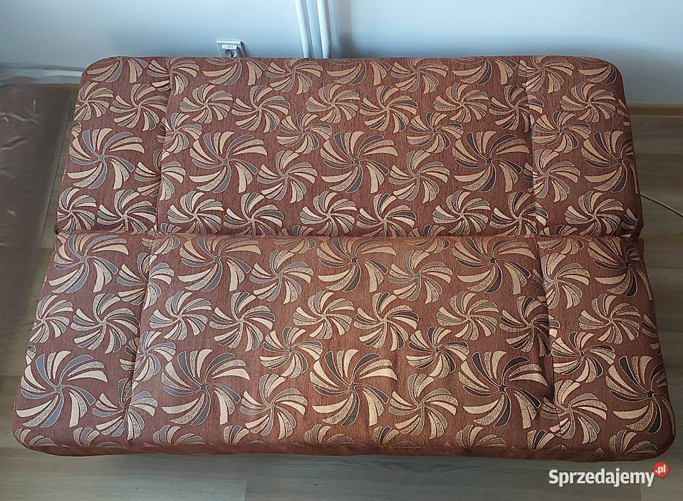 Wersalka rozkładana wzór retro geometryczny sprzedam