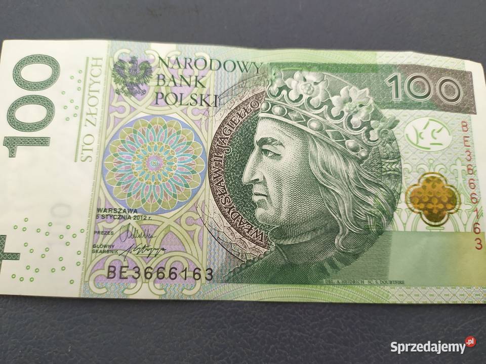 Banknot 100 z numerem 666 Lubartów