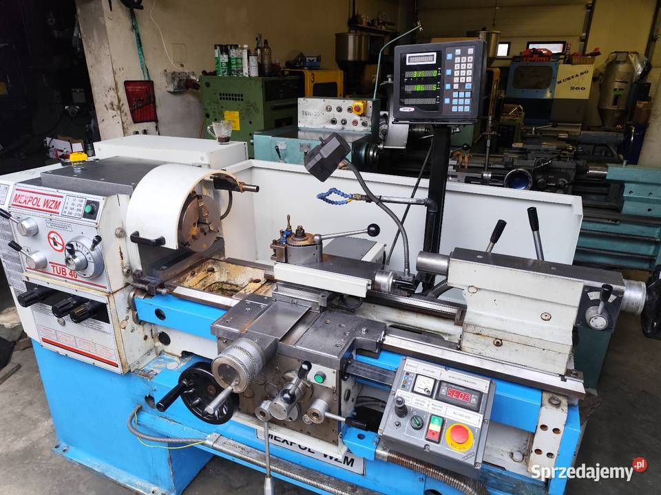 Tokarka do metalu Tub 40 x 1000 Mexpol odczyty Produkcja małopolskie Maków Podhalański