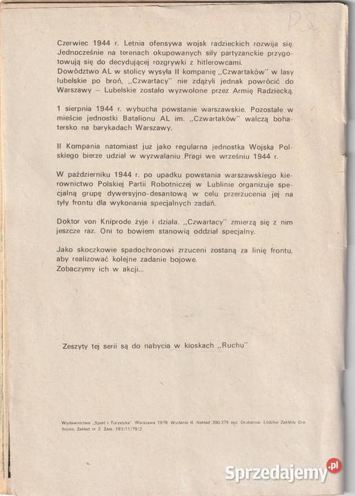 Skok front seria Podziemny front wyd II 1979 Pozostałe Pruszków sprzedam
