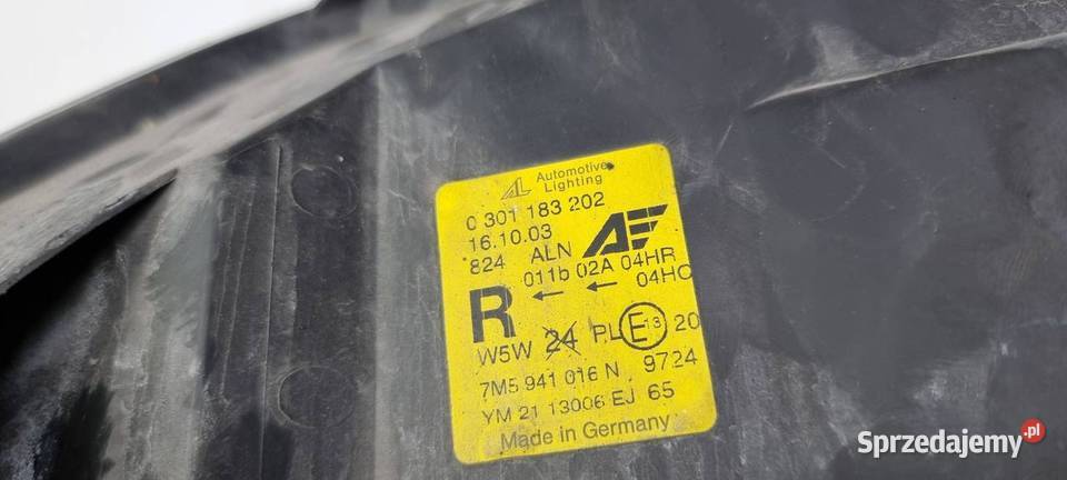 LAMPA PRAWA PRZÓD FORD GALAXY