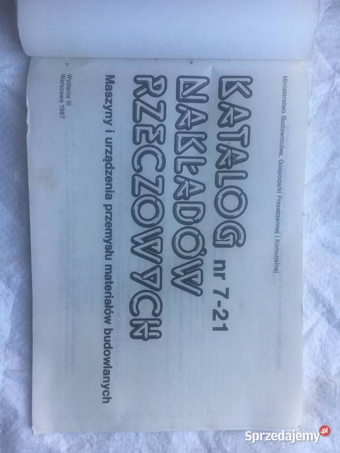 Katalog Nakładów Rzeczowych 721 Maszyny i wielkopolskie Łęczyca